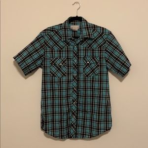 Short Sleeve Plaid buttondown